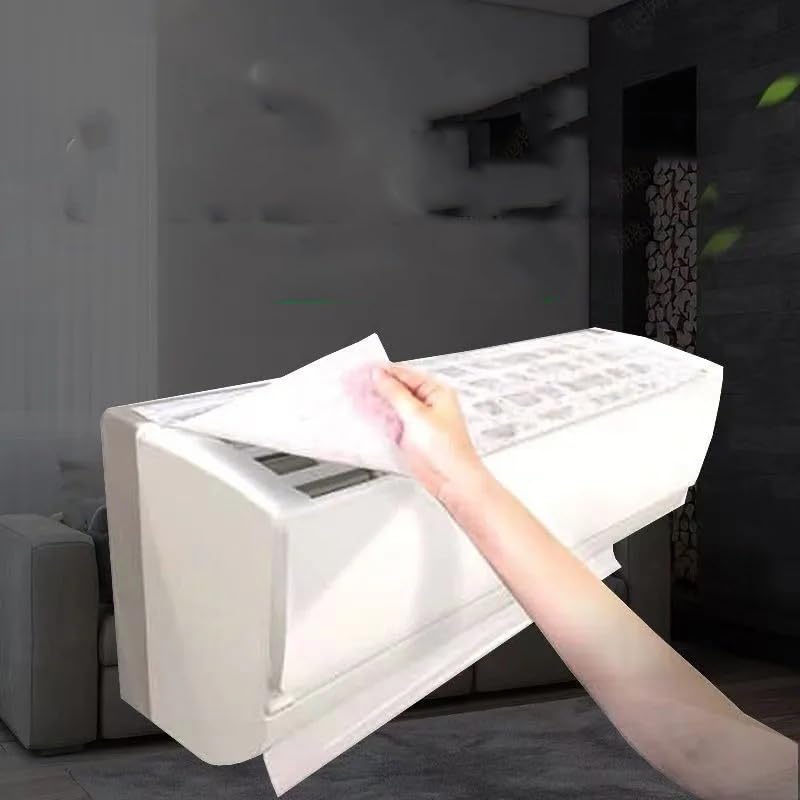 HASTHIP® 10 Sheet Air Conditioner Dust Covers for Split Air Conditioner, Non-woven Fabric Ventilated Air Contioner Top Cover Sheet with Self Adhesive Tabs, Air Conditioner Protective Covers, 20x80cm HASTHIP® 10 Sheet Air Conditioner Dust Covers for Split Air Conditioner, Non-woven Fabric Ventilated Air Contioner Top Cover Sheet with Self Adhesive Tabs, Air Conditioner Protective Covers, 20x80cm